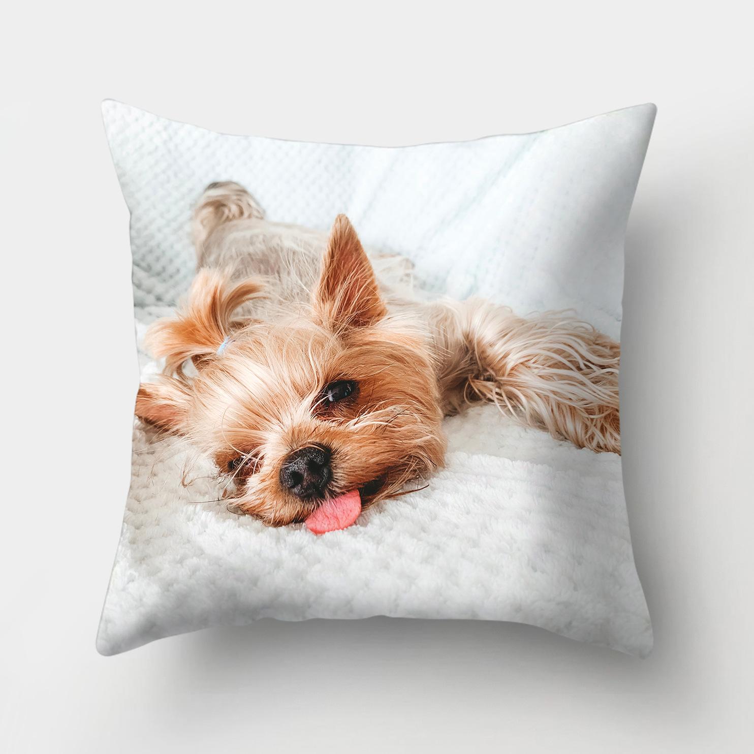 

1 шт., чехол для подушки с рисунком собаки, домашний декор, автомобиль, офисные принадлежности, уличная подушка 45x45cm