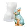 Practical Craft Mold Rabbit Shape Handmade Supplies Ornament Moulds Silicone Texture for Clay Wax and Resin Crafting