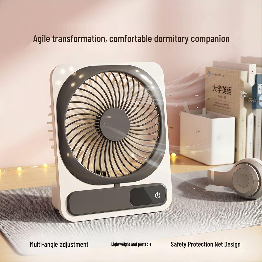 Ultra-thin Wall-mountable High Wind Power Handheld Desktop Fan for Dormitory and Office