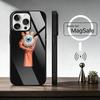 Big Eyes Trendy Print Lines Phone Case For iPhone17,16,15,14,13,12,11 Plus,Pro Magnetic For Magsafe Wireless Charging