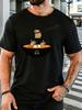 Capybara Family In Raunisex Bowl Unisexs Front Print T Shirt Cute Animal Cartoon Graphic Tee Casual Short Sleeve Funny Pet Lover Gift