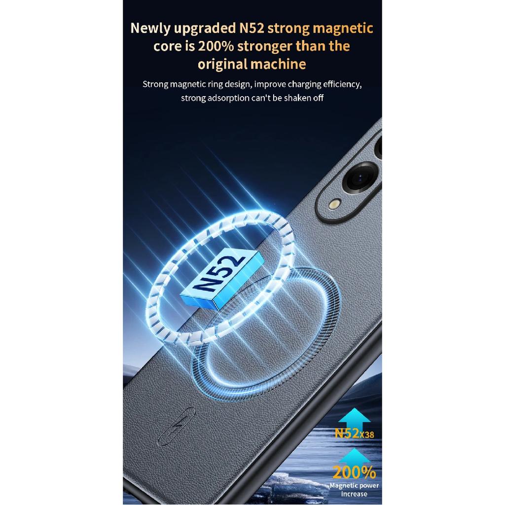 Για Samsung S25 Edge Θήκη Μαγνητική Δερμάτινο Κάλυμμα Ασπίδα Για Samsung S25 Edge Αντι-Δακτυλικό Αποτύπωμα Αντιολισθητικό PC+TPU