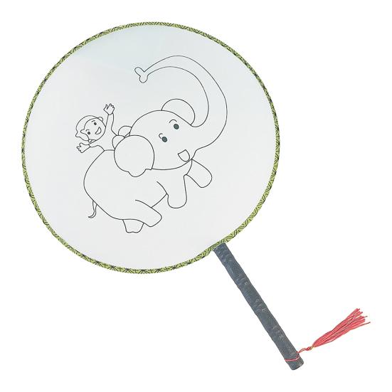 DIY Malířský Kulatý Vějíř s Dřevěnou Rukojetí Ručně vyráběný Dekorativní Vějíř Čínský Styl Nedokončený Ruční Vějíř Řemesla Dekorace