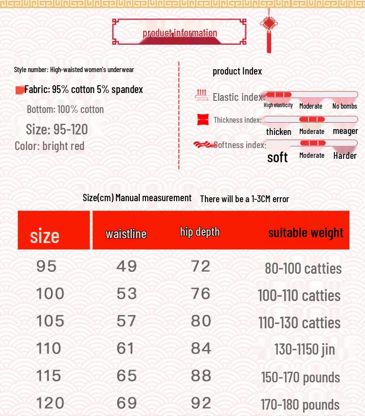 LANGSHA Women's High-Waisted Cotton Briefs