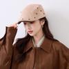 Women S Vintage Rivet Decorated Windproof Flat Cap Japanese Style Casual Hat
