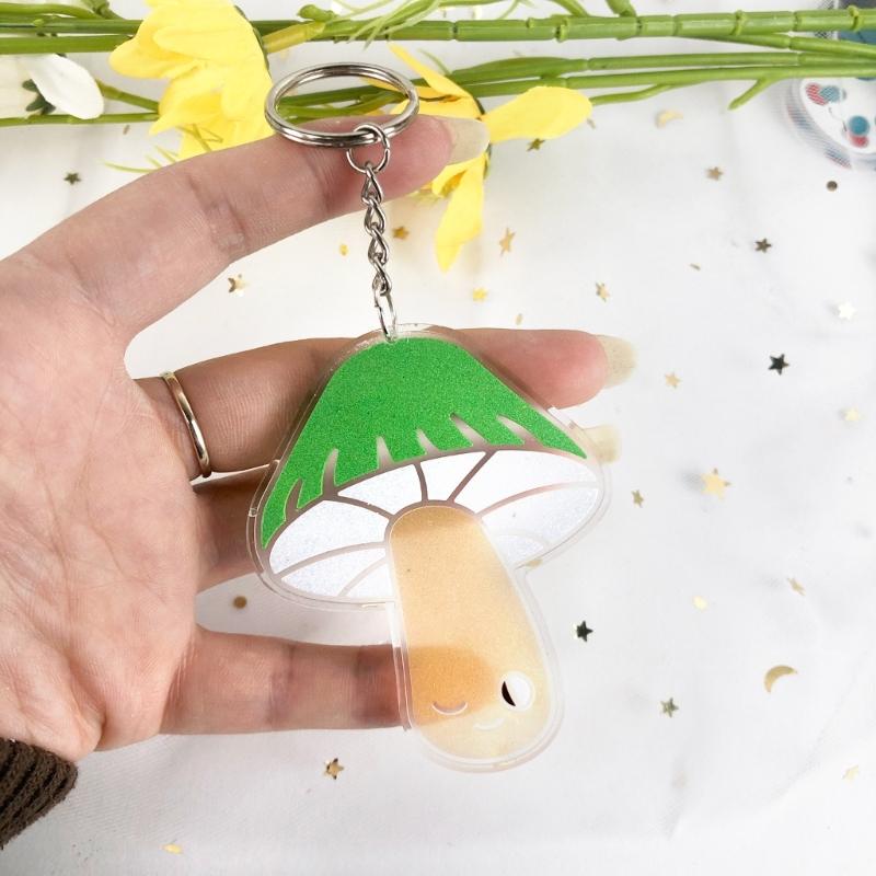 Pendant Molds Keychain Jewelry Mold Mushroom Shape Silicone Keychain Mold Silicone Material Hand-Making Tool for Pendant