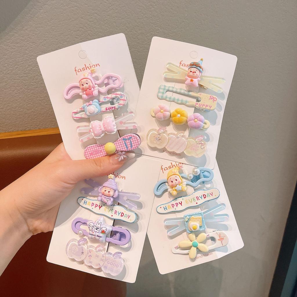 Children'S Hairpin Cute Cartoon Hair Accessories Little Girl Hairpin Headgear Baby Side Bangs Clip Love Clip Duck Bill Clip