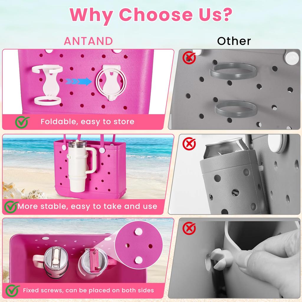 Creative Bogg Bag Cup Holder for 30oz 40oz Cup Adjustable Insert Drink Holder Water Bottle Holder for Bogg Bag Accessories