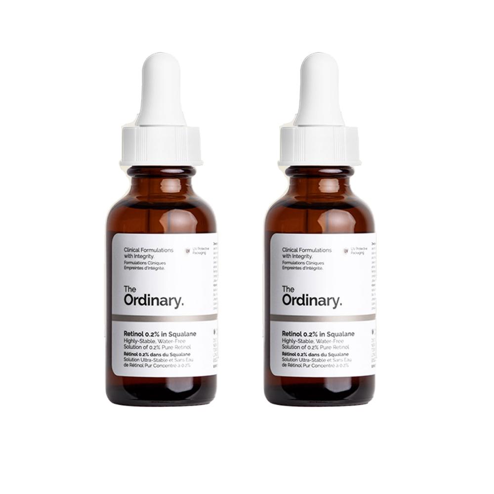 The Ordinary Retinol 0.2% in Squalane (Set of 2) - 30ml x 2 Anti-Aging & Skin-Renewing Serum for Beginners