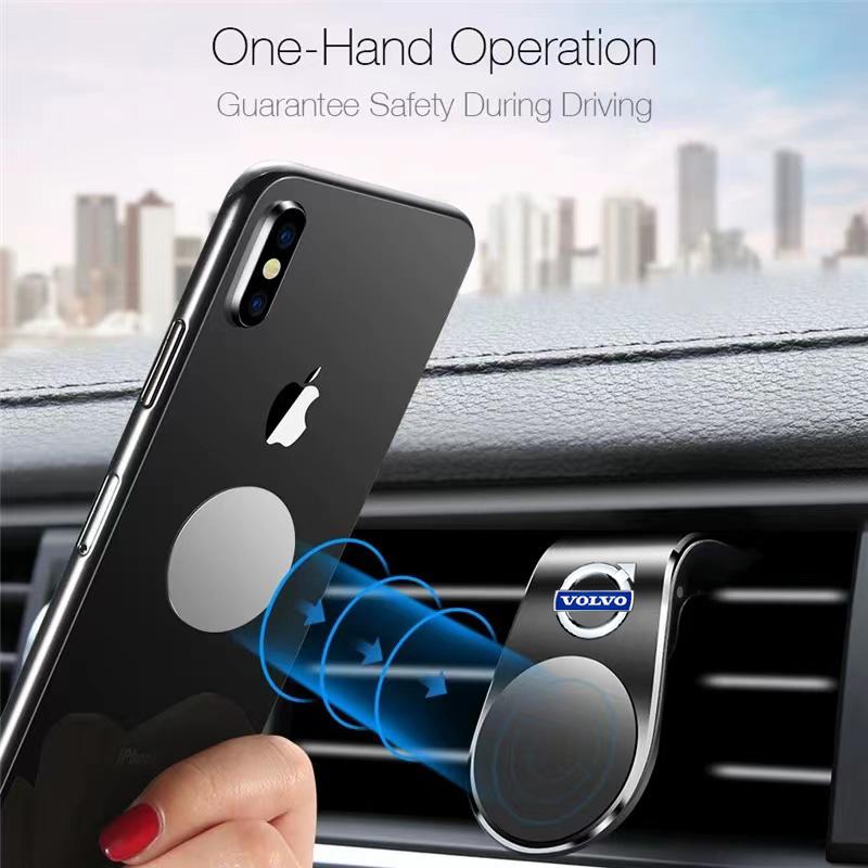 Car Magnetic Phone Holder Air Vent Mounts GPS Smartphone Holder For Volvo XC60 V50 V40 XC90 S60 S40 S80l V90 V60 EX90 S90 XC40