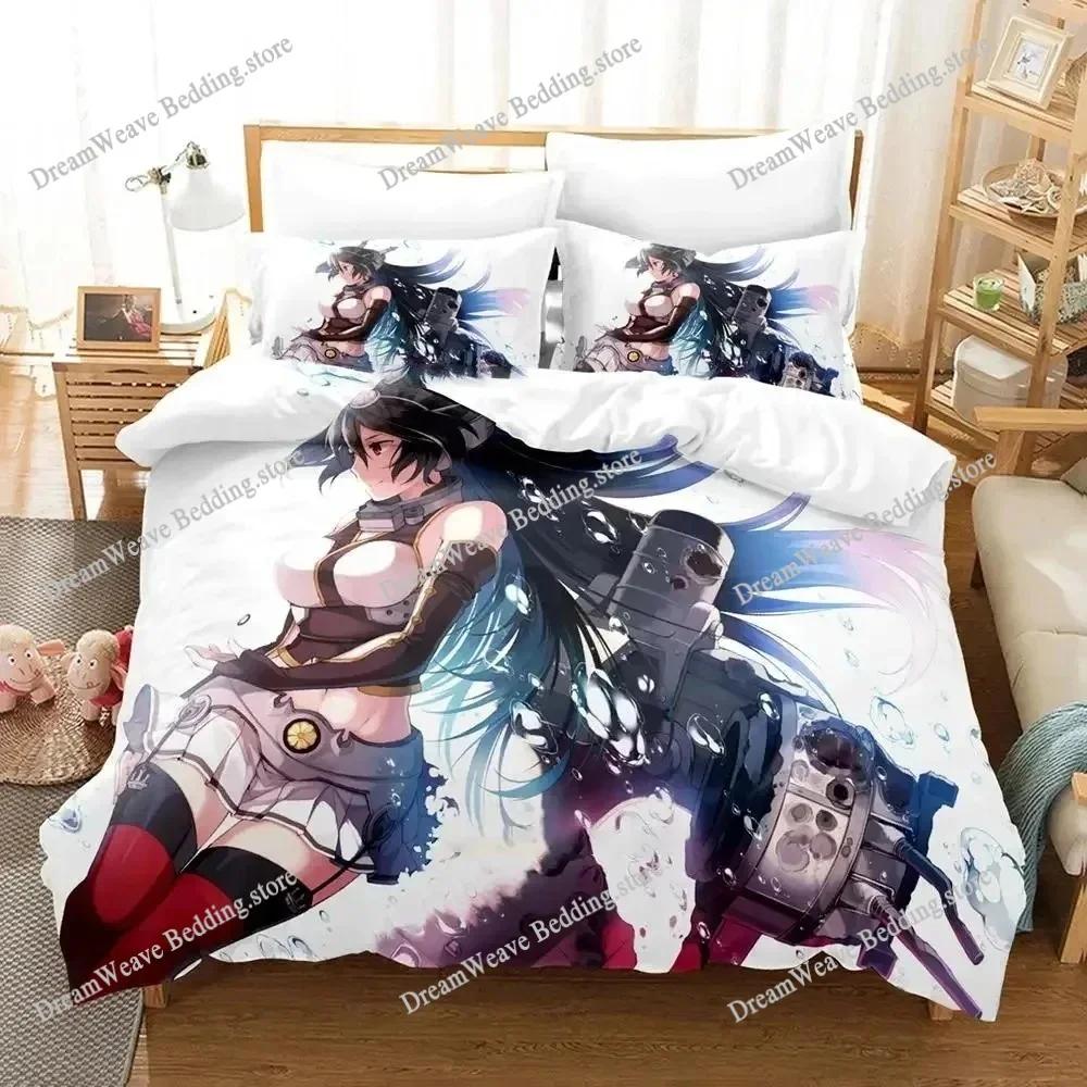 3D Printed Anime Kantai Collection Bedding Set Duvet Cover Bedroom Comforter Single Twin King _Size Quilt Cover Home Textiles963