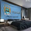 Custom Name,Manchester City Wall tapestry, aesthetic printed fabric blanket, suitable for bedroom, living room, and home decor.