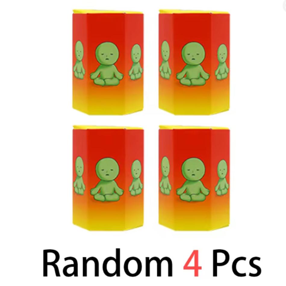 Smiski Yoga-Serie Überraschungsbox – Leuchtend grüne Figur, Kawaii-Nachtlicht, niedliches Sammlerstück, Weihnachtsgeschenk