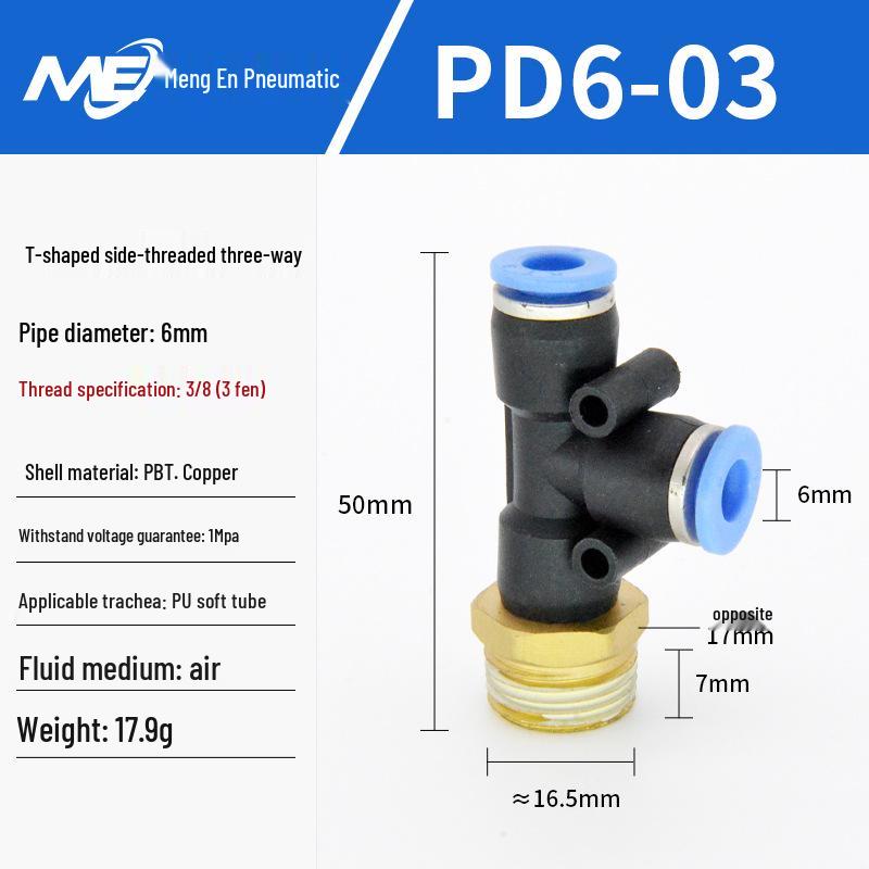 Copper Corrosion-Resistant Pneumatic Quick Connector Fitting for Air Compressors