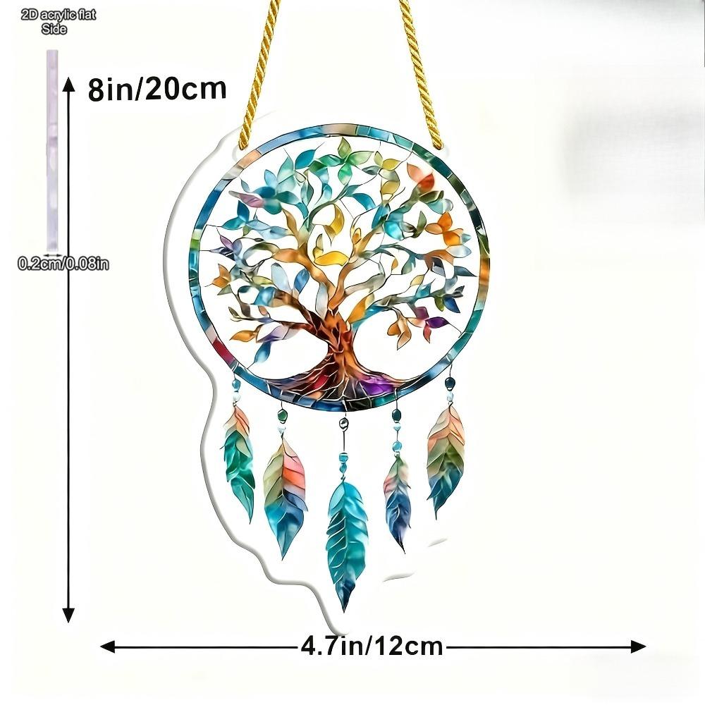 Téma Strom života Lapač slunce Akrylová závěsná cedule, Dětské pokoje, Vintage domácí dekorace na stěnu pro bar kuchyň, Dekorace stěny restaurace obchodu, Zahradní dekorace, V