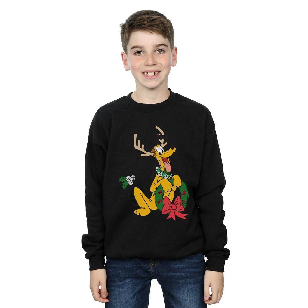 Disney Boys Pluto Christmas Reindeer Sweatshirt