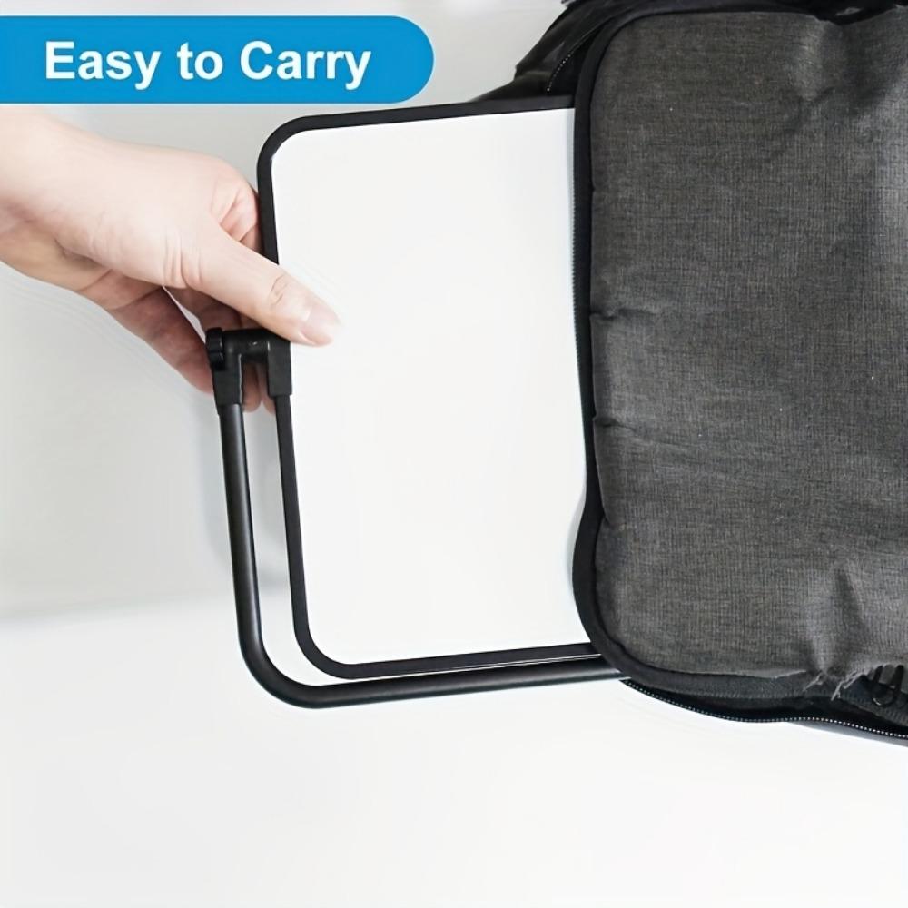 [Portable Dry Erase Whiteboard Stand] 1 Set Portable Dry Erase Whiteboard with Stand, 12x8 Inch Double-Sided, Plastic Frame, Includes Markers