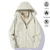 Couples' 3-in-1 Fleece-Lined, Windproof, Short-Sleeve Waterproof Jacket for Autumn/Winter Hiking & Workwear