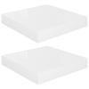 VidaXL Étagère murale flottante 2 pcs Blanc brillant 23x23,5x3,8cm MDF