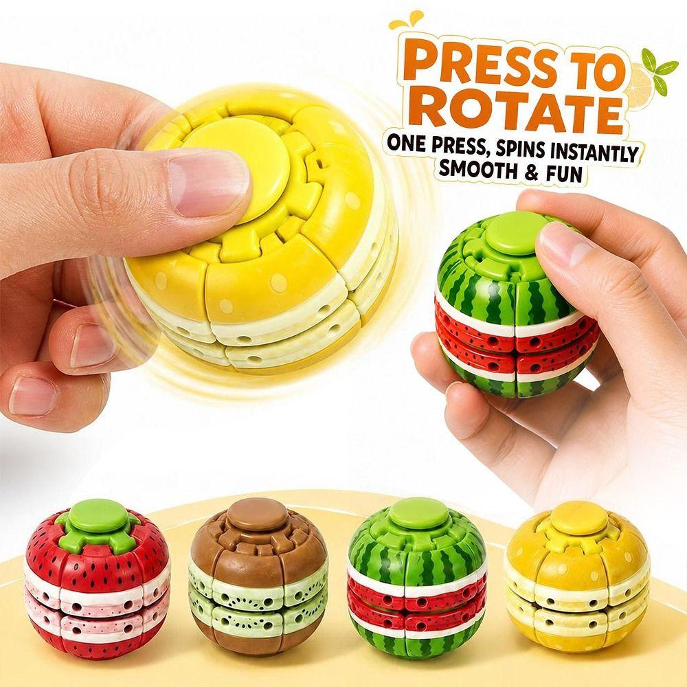 PP Fruit Spinner Toy Press and Rotate 3D Printed Fidget Toy  Leisure Entertainment