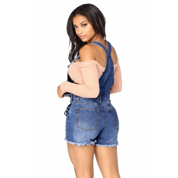 Women Summer Denim Shorts Jumpsuit Romper Playsuit Overalls Jeans