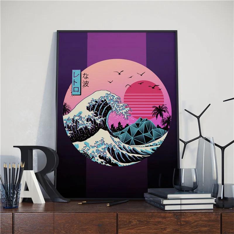 Japanese Samurai Cat Posters and Prints Ramen Nostalgia Quality Cartoon Canvas Paintings Animal Wall Art Pictures for Home Decor