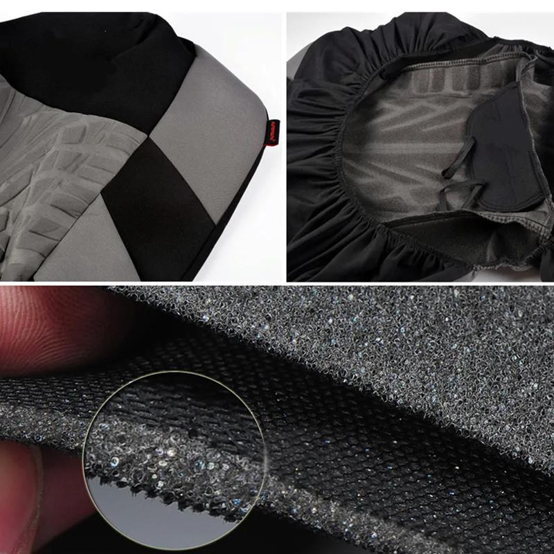 SEAMETAL Pokrowce na siedzenia samochodowe Uniwersalny pasujący Pokrowce ochronne na siedzenia kubełkowe Akcesoria samochodowe Modny Car-Styling