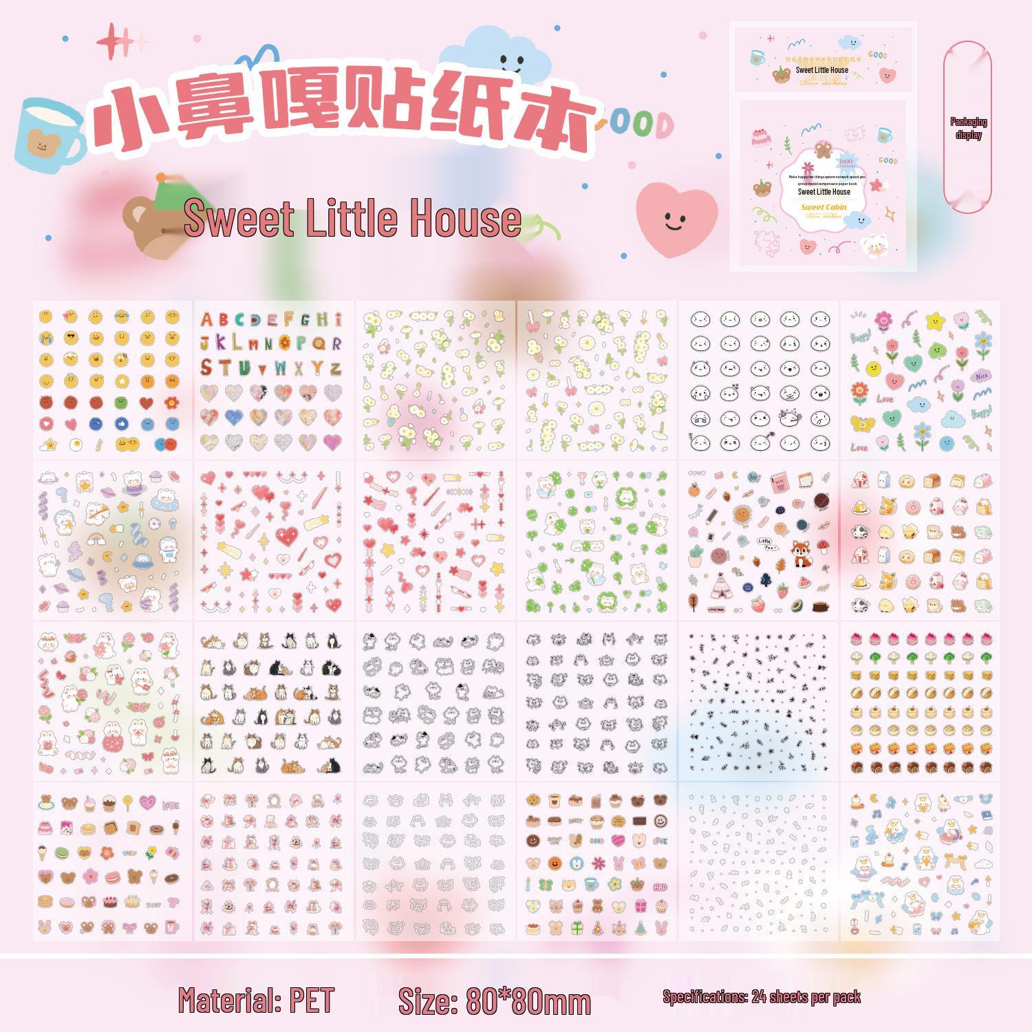 Zaomao Mini Sticker Book: Happy Cute Things Series for DIY Journals