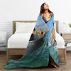 Fun Cats Digital-printed Polyester Bedroom Velvet Flannel Soft Sofa Cover Blanket Fleece Soft Sofa Cover Blankets for Beds
