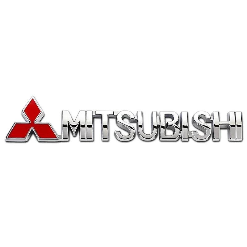 15.2x2cm Metal 3D Letters Sticker for Mitsubishi Lancer 9 Pajero ASX Outlander Eclipse Galant Mirage Car Side Trunk Badge Emblem