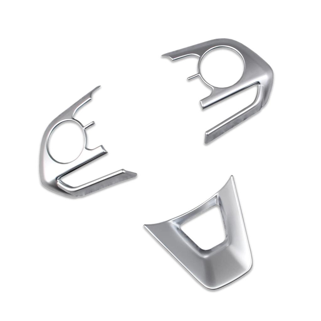 RUIQ Toyota Corolla Cross Interior Steering Garnish, Handle Frame, Interior Designed Exclusively for the Toyota Corolla Cross (Matte Nickel Plated)