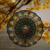 10 Inch Peacock Wind Spinner Outdoor Garden Decor with 360 Hanging Hook Vibrant Metal Peacock Feather Design for Balcony Yard Patio