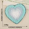 Chenille Heart & Flower Embroidery Patch with Adhesive Backing
