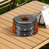 11Pcs Outdoor Cooking Equipment with Non-Stick Lightweight Pot Pan Bowls Set Camping Cooking Set for Camping Backpacking Hiking