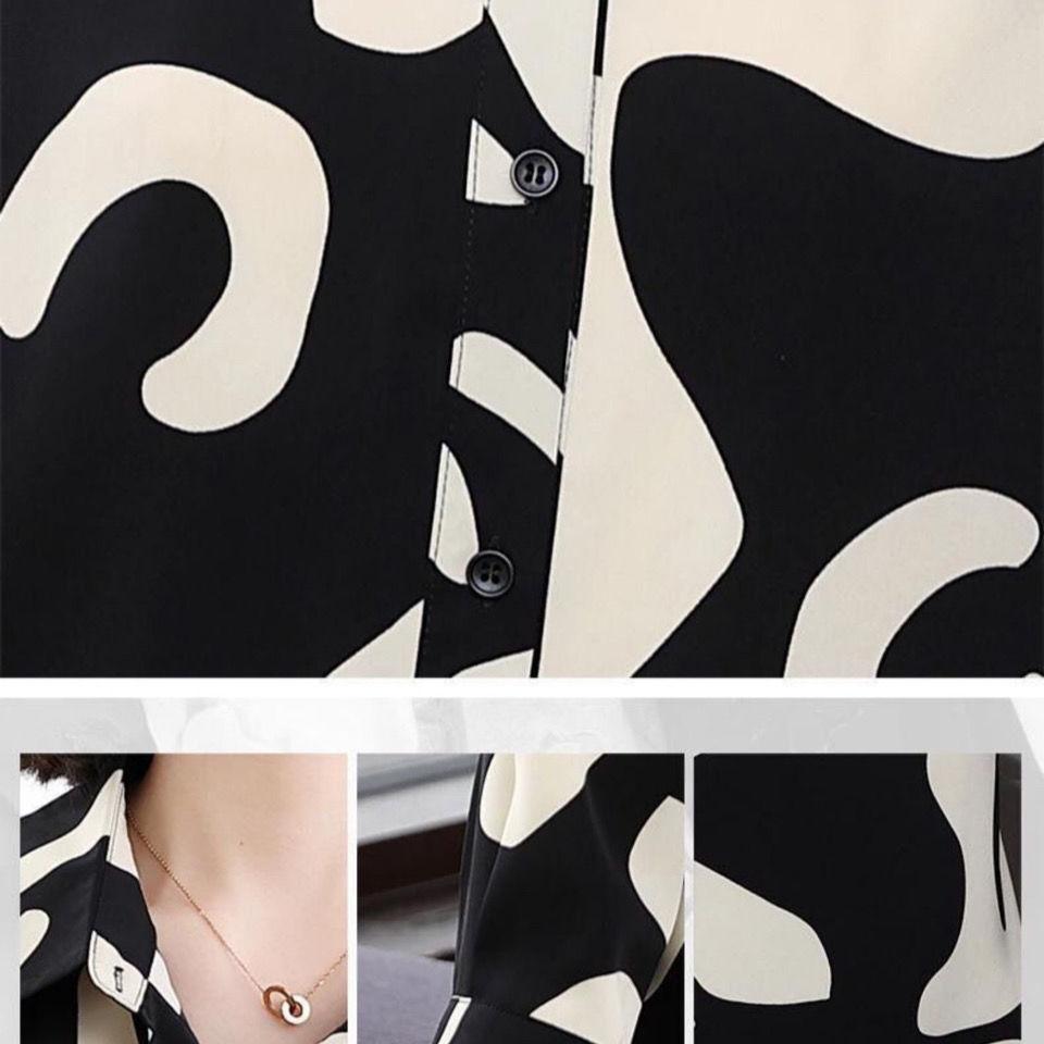 Женская свободная повседневная рубашка с длинными рукавами — фото 4