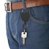2 Pcs Retractable Key Holder High Rebound Stainless Steel Wire Anti Lost Retractable Badge Reel Keychain