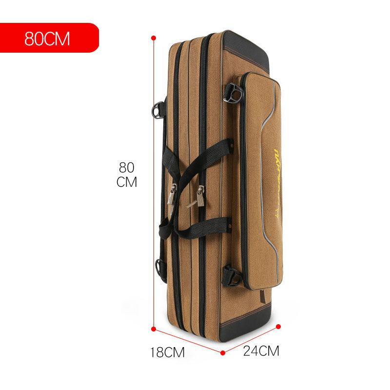 SCIONE Canvas Thick Fishing Gear Bag Large-capacity Waterproof Fishing Bag Multifunctional Sea Pole Bag