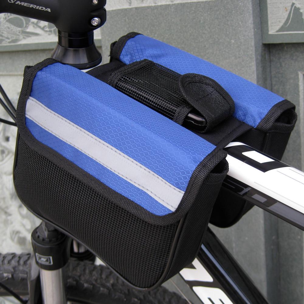 Bicycle Saddle and Top Tube Bag - Lightweight Mountain and Road Bike Front Beam Bag