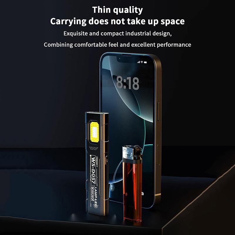 Compact Multi-Mode Pocket Led Flashlight, Usb-C Rechargeable, 800Mah, Long-Range Pocket Flashlight, For Camping Travel Emergency