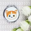 Turkish van - pocket mirror for a purse by Art-Dog