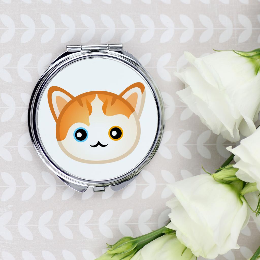 Turkish van - pocket mirror for a purse by Art-Dog