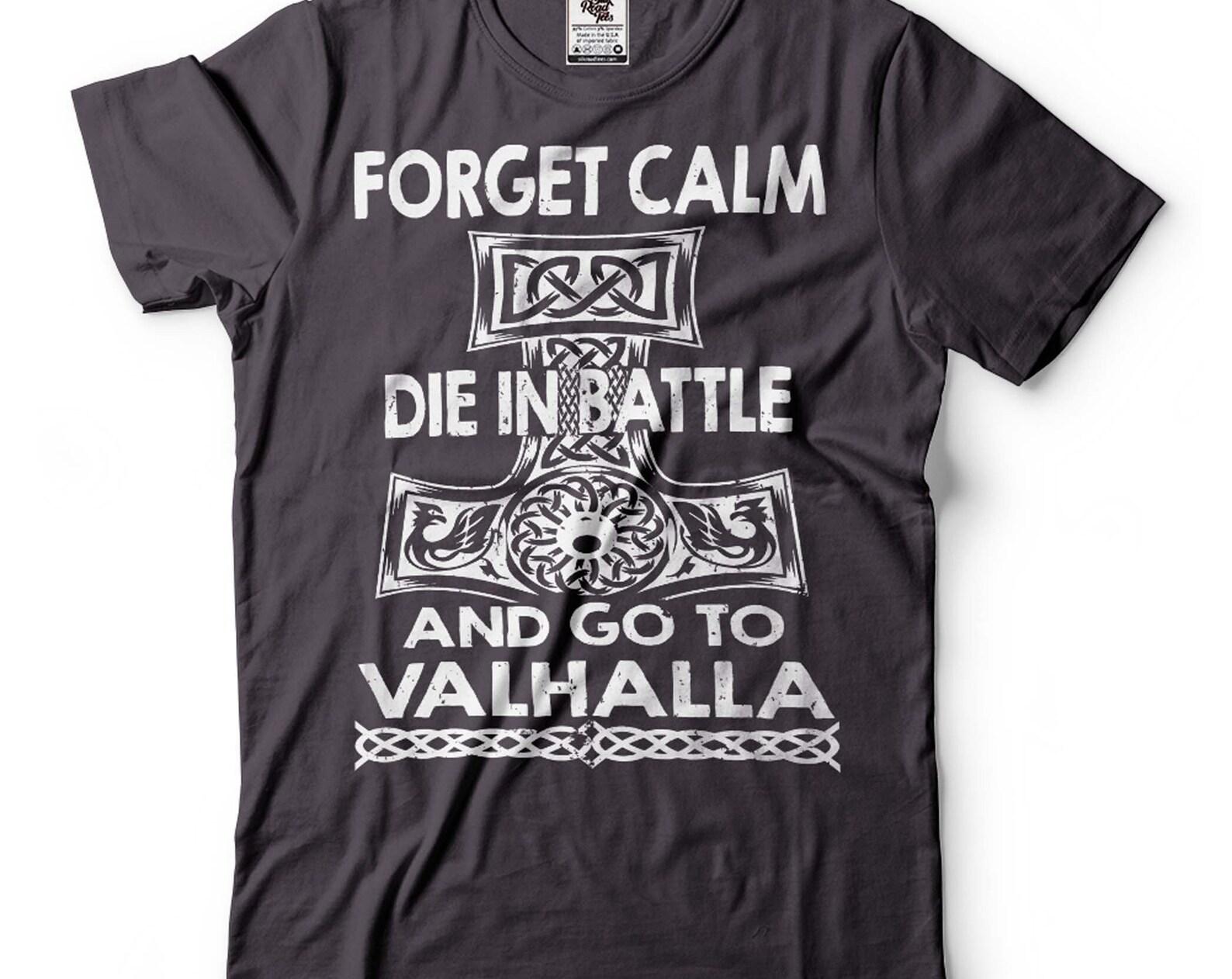 Valhalla Viking Warrior T-Shirt: Norse Mythology, Patriotic Gift S