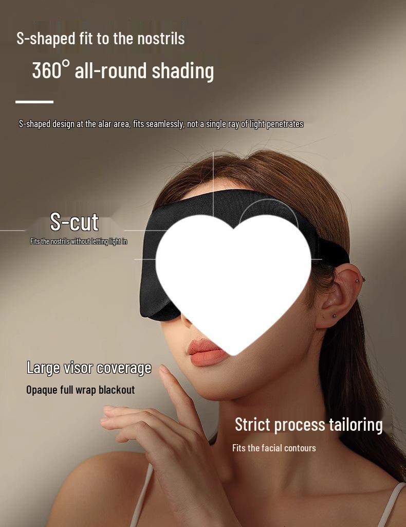 Nasal Wing Memory Foam Blackout Eye Mask for Sleep and Eye Fatigue Relief