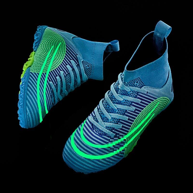 Sports broken children's sneakers girls a nail men's game high-top 2025 football shoes luminous new training