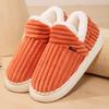 Women Coral Fleece Furry Slippers, Warm Indoor Slip On Lazy Cotton Shoes Plus Size