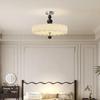 Retro French Cream Chandelier for Bedroom & Study - Creative Designer Full Spectrum Ceiling Light
