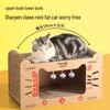 Clearance Cat Villa: Double-Layer Wear-Resistant Corrugated Scratching Sofa with Jumping Platform.