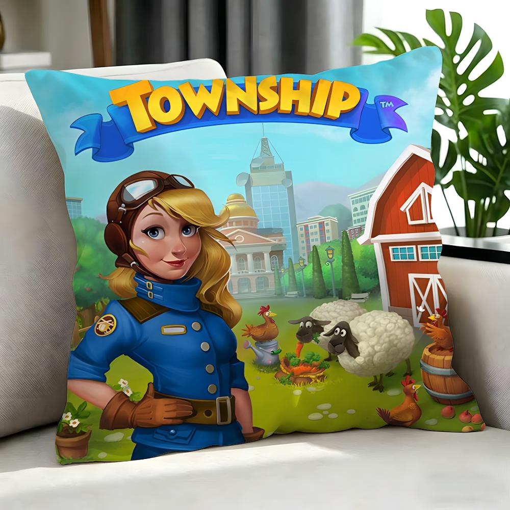 game Township Cushion Cover Cushion Cover Set Pcs x x x Pillowcase Decorative Sofa Home Decor