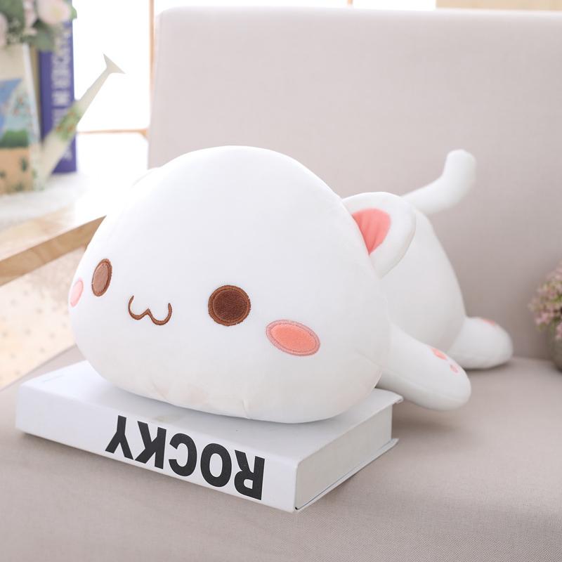 1pc Kawaii Lying Cat Plush Toys Stuffed Cute Kittyt Doll Lovely Animal Pillow Soft Cartoon Back Cushion Kid Xmas Gifts for Kids