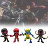 Deadpool And Wolverine Adorable Pvc Figure Superhero Movie Cartoon Decoration